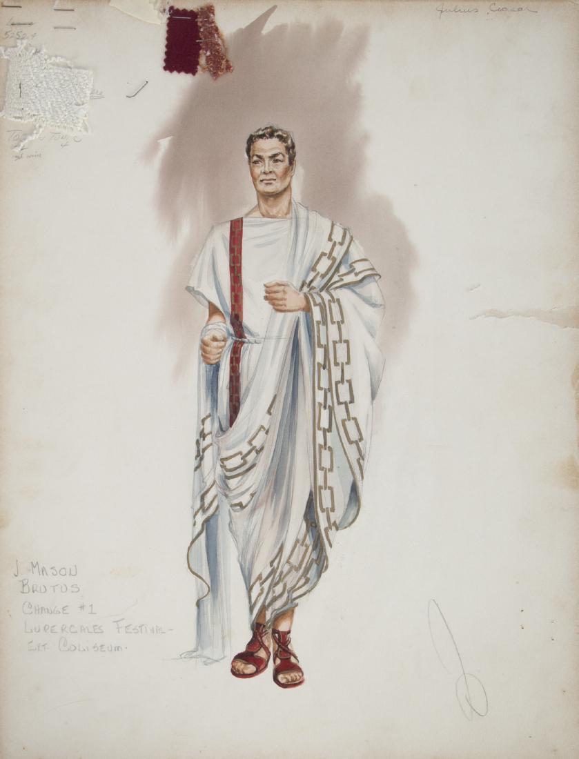 JAMES MASON INSCRIBED VINTAGE SKETCH (1 of 2)