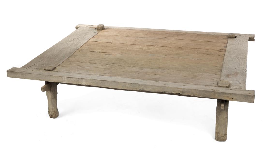 RUSTIC CARVED WOOD COFFEE TABLE (1 of 1)