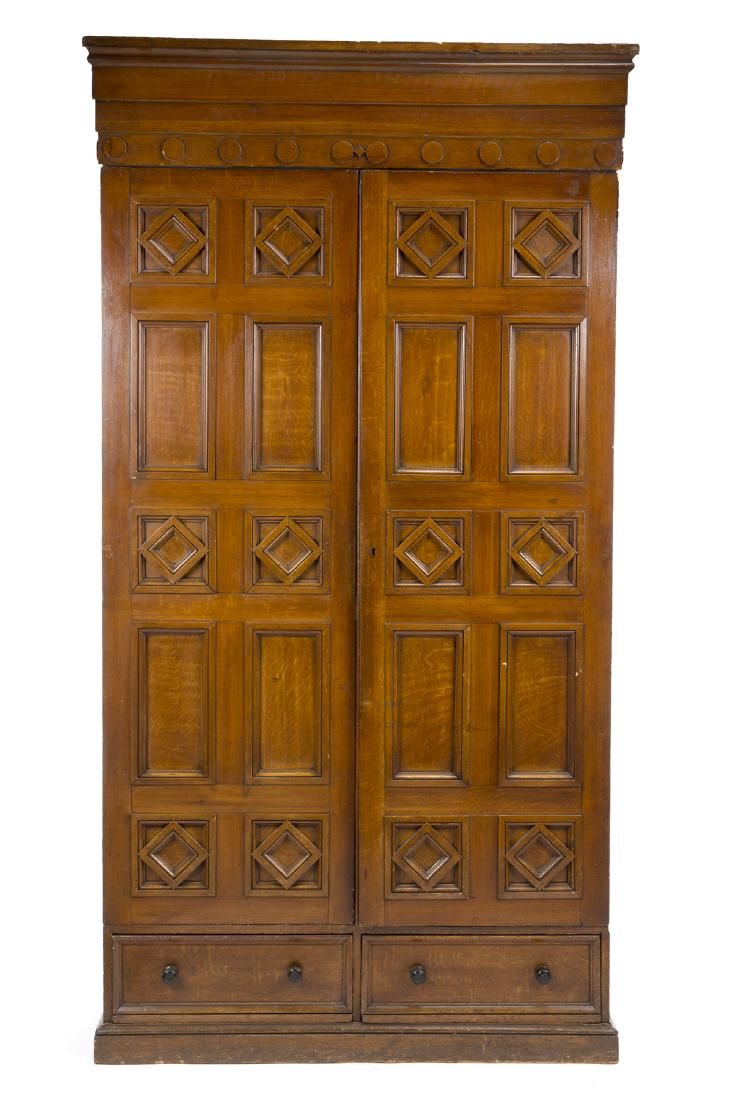 ANTIQUE MAHOGANY LINEN PRESS (1 of 1)