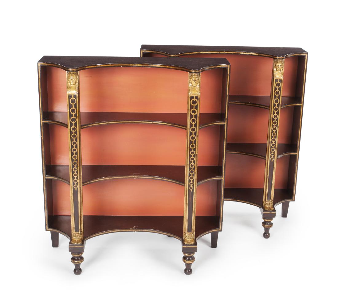 PAIR OF EMPIRE STYLE ROSEWOOD BOOKCASES (1 of 1)