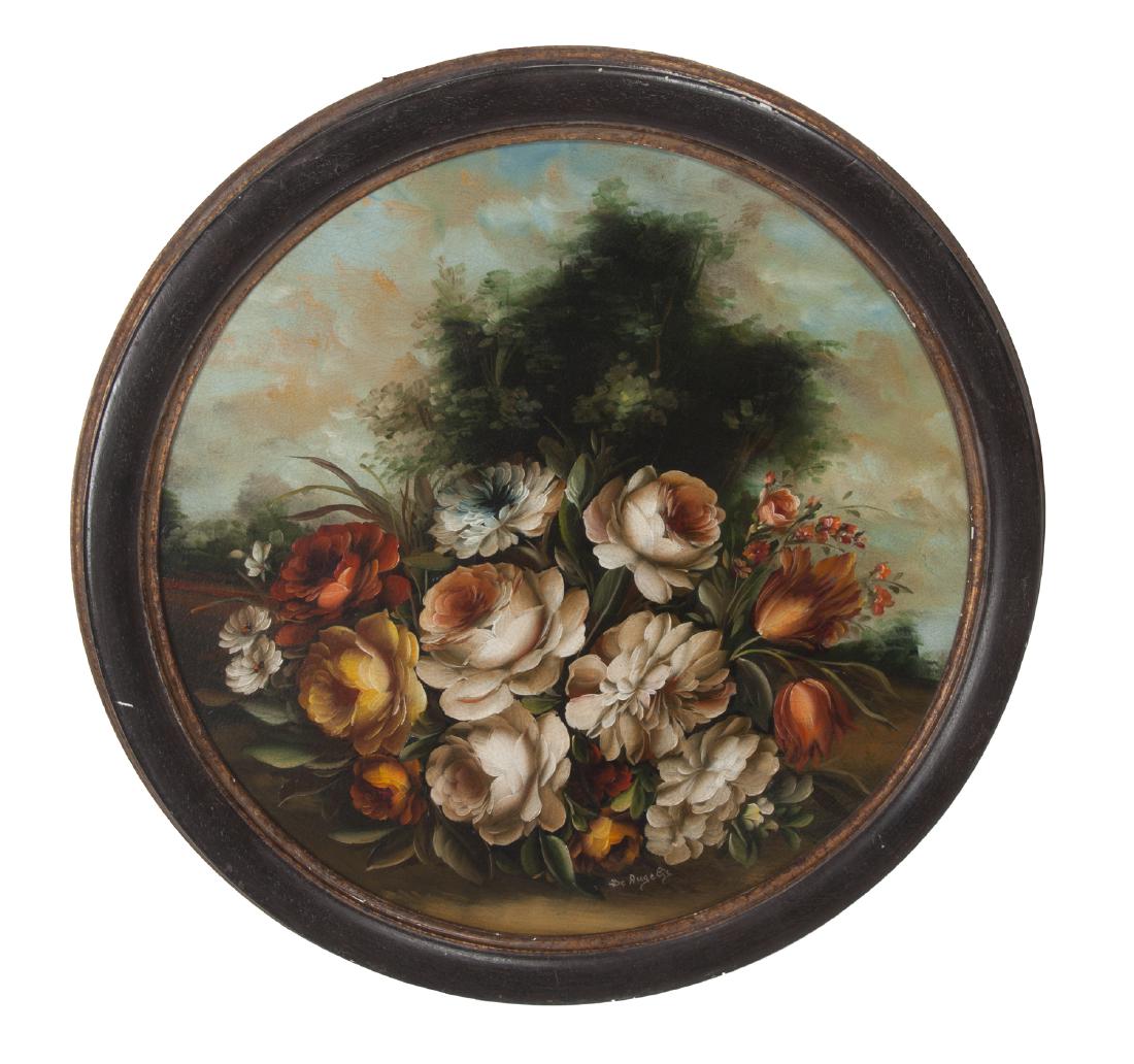 FLORAL TONDO SIGNED DE ANGELIS (1 of 2)