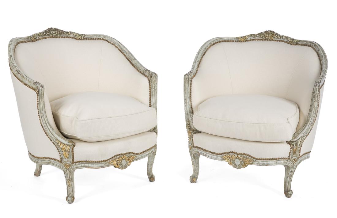 PAIR OF ROCOCO STYLE TUB CHAIRS (1 of 1)