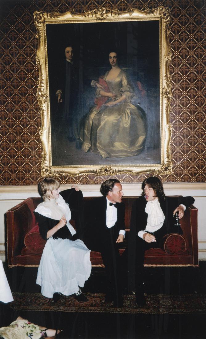 SLIM AARONS (AMERICAN, 1906-2006): Mick Jagger, framed under glass. No visible markings. 22 1/2 by 14 1/2 inches, sight; 32 by 23 1/4 inches, framed Categories: Tommy Hilfiger