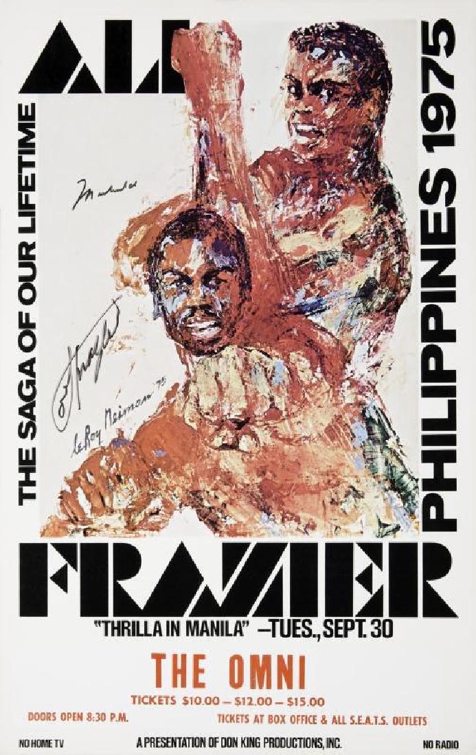 MUHAMMAD ALI AND JOE FRAZIER SIGNED "THRILLA IN MANILA" (1 of 2)
