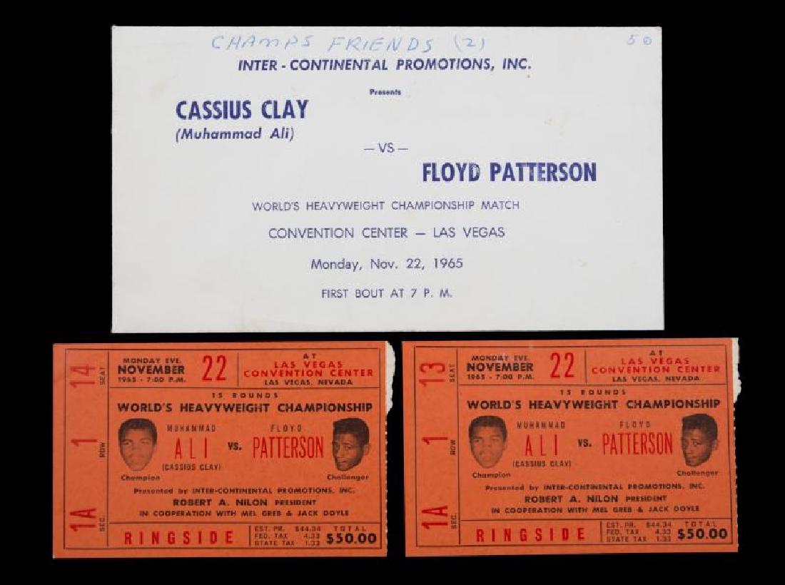 MUHAMMAD ALI VS. FLOYD PATTERSON 1965 FIGHT TICKET (1 of 3)