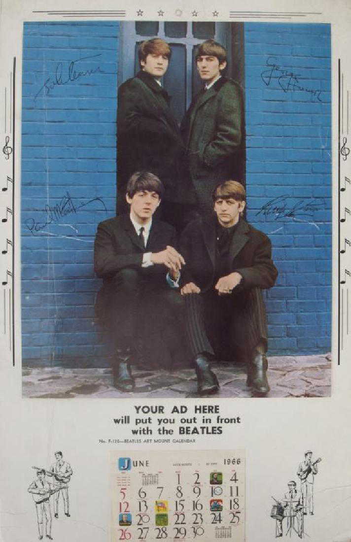 THE BEATLES JUNE 1966 CALENDAR