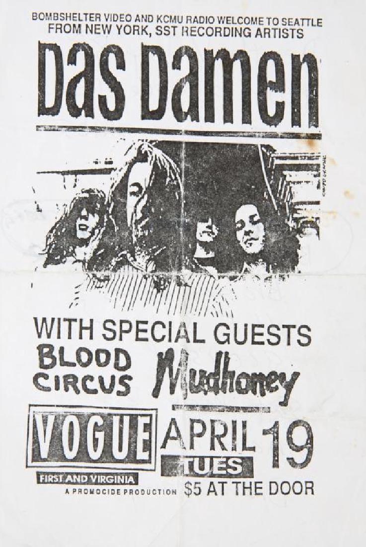 KURT COBAIN MUDHONEY FIRST SHOW FLYER (1 of 2)