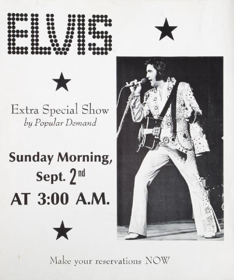 ELVIS PRESLEY LAS VEGAS HILTON PROMOTIONAL POSTER (1 of 2)
