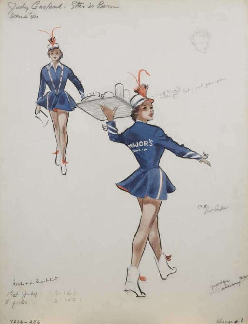 JUDY GARLAND A STAR IS BORN COSTUME SKETCH (1 of 1)