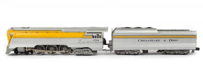 LIONEL 6-18043 C&O "490" HUDSON LOCOMOTIVE: Locomotive has been run. Features Light, Smoke, TMCC (TrainMaster Command Control), RailSounds, and more. No box. Excellent. PROVENANCE From the Collection of Neil Young