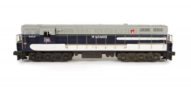 LIONEL 6-8587 WABASH "550" FM DIESEL LOCOMOTIVE: Locomotive has been run. Features Lights, MagneTraction, Dual motors, and Horn. No box. Excellent. PROVENANCE From the Collection of Neil Young