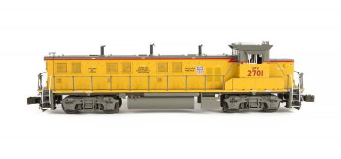 LIONEL VISION LINE 6-28314 UNION PACIFIC 3GS21B GENSET: Locomotive has been run. Features Die-cast body, Smoke, ElectroCouplers, Odyssey II, Legacy Control, Sound, and more. No box. Excellent. PROVENANCE From the Collection of Neil Young