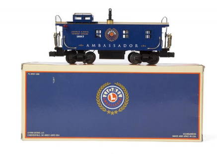 LIONEL 6-19959 1997 LIONEL AMBASSADOR CABOOSE: Car has been run. This uncataloged caboose was presented as the Joshua Lionel Cowen Award to Lionel Ambassadors in 1997. Lighted. Boxed, but missing liner. Excellent. PROVENANCE From the Collection