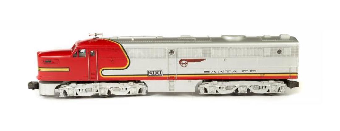 LIONEL 6-18952 SANTA FE "2000" ALCO PA DIESEL: Locomotive has been run. Features Dual motors, Light, TMCC (TrainMaster Command Control), and more. This locomotive was used for testing purposes and has "#1" and "SPEED Control" written on the top. N