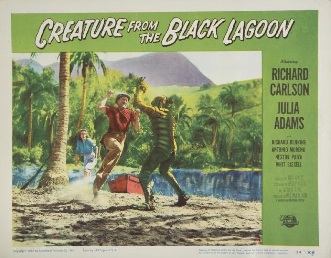 CREATURE FROM THE BLACK LAGOON LOBBY CARD: A lobby card for the Jack Arnold film; Creature from the Black Lagoon; (Universal, 1954).