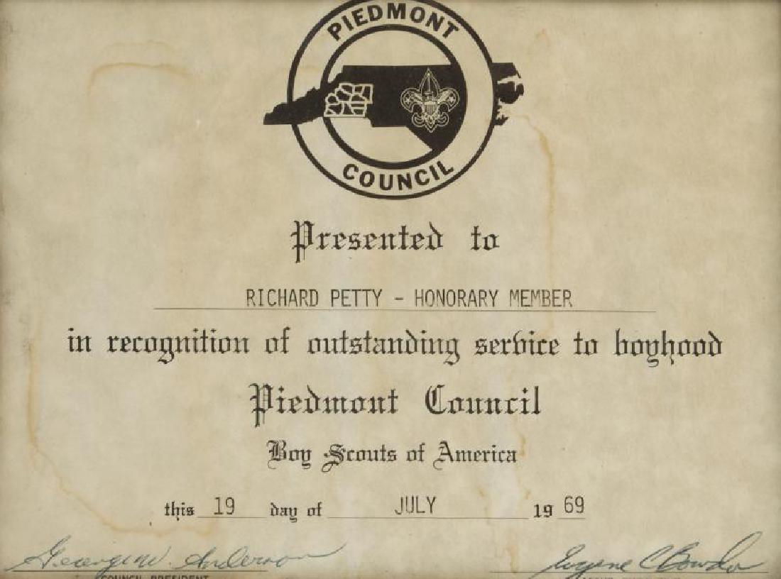 RICHARD PETTY FRAMED CERTIFICATES, GROUP OF FIVE (1 of 5)