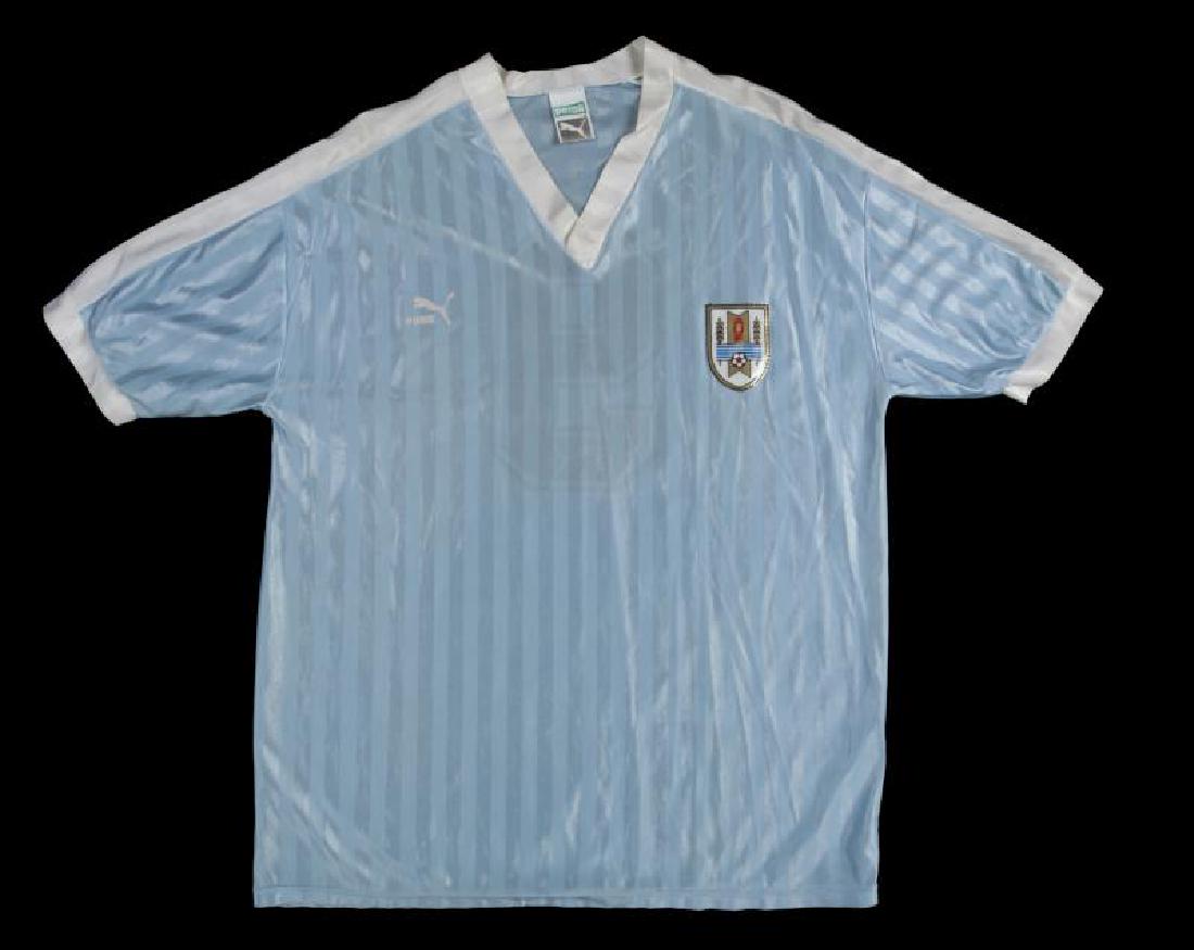 Enzo Francescoli's famous Uruguay shirt