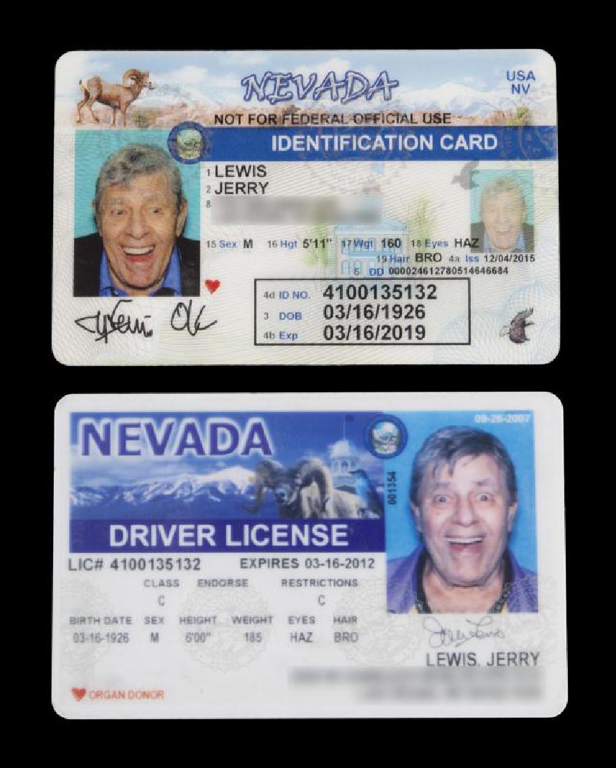 JERRY LEWIS NEVADA DRIVER LICENSES