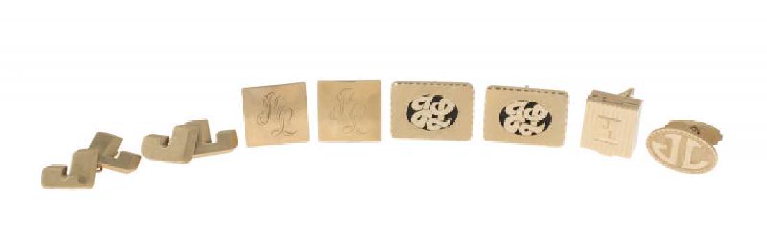 JERRY LEWIS 14K GOLD "JL" CUFFLINKS (1 of 1)