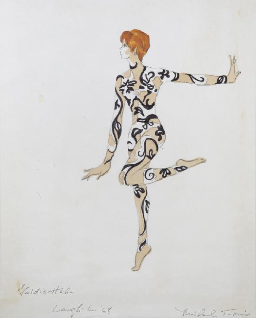 GOLDIE HAWN COSTUME DESIGN SKETCH BY MICHAEL TRAVIS (1 of 1)