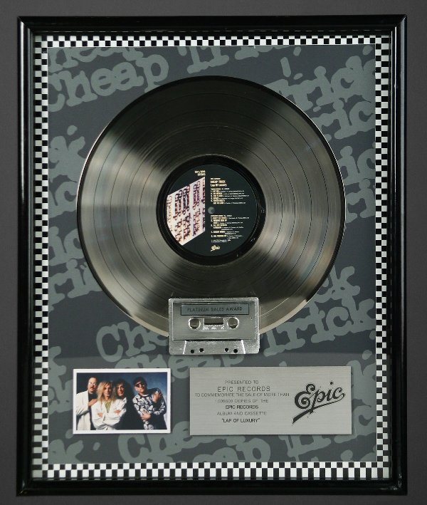 Cheap Trick Lap of Luxury Platinum Sales Award
