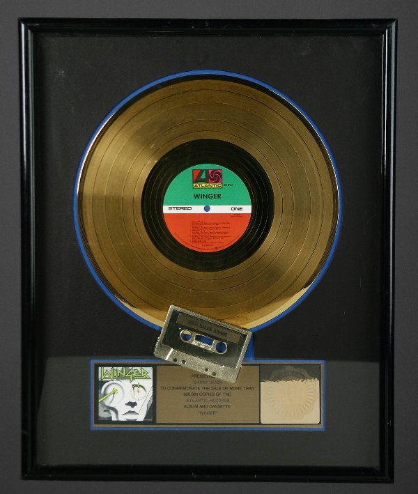 Winger Gold Sales Award for Winger LP