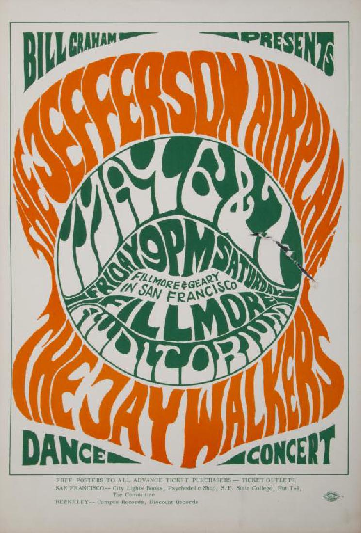JEFFERSON AIRPLANE / THE JAY WALKERS CONCERT POSTER (1 of 1)