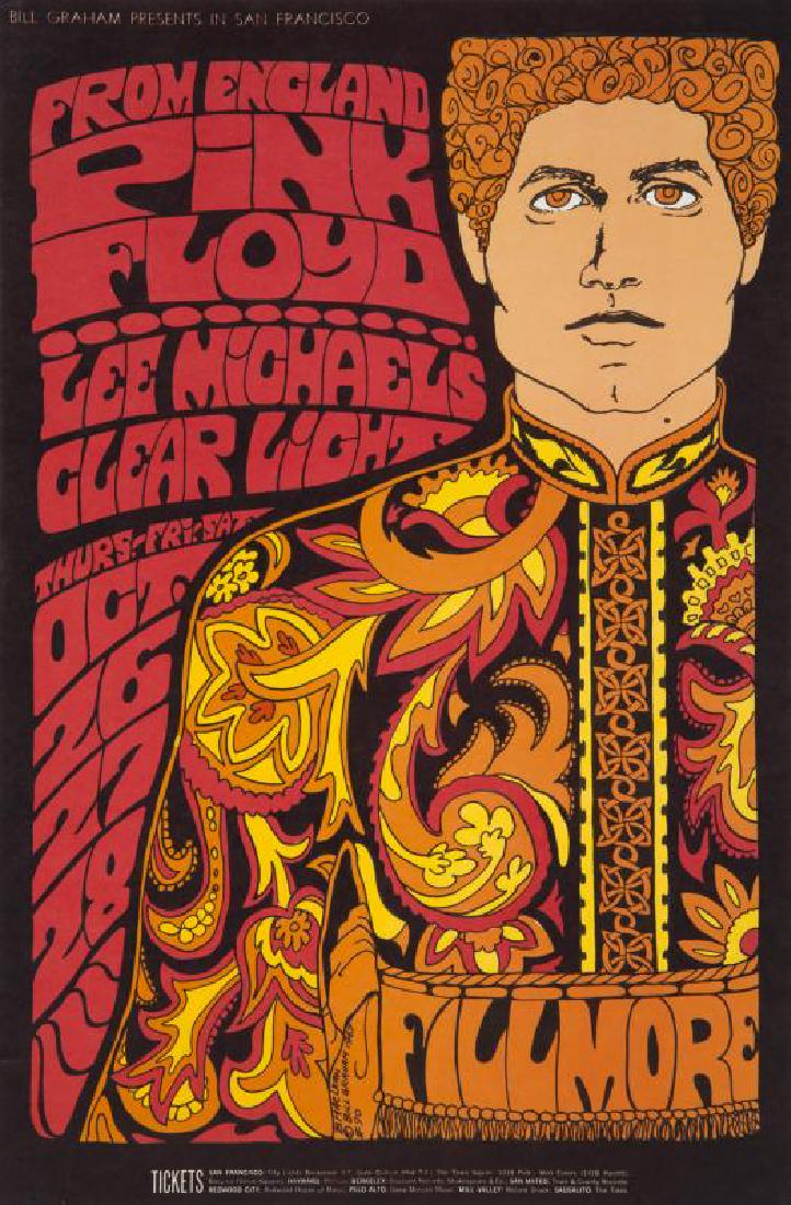 PINK FLOYD / LEE MICHALES / CLEAR LIGHT CONCERT POSTER (1 of 1)
