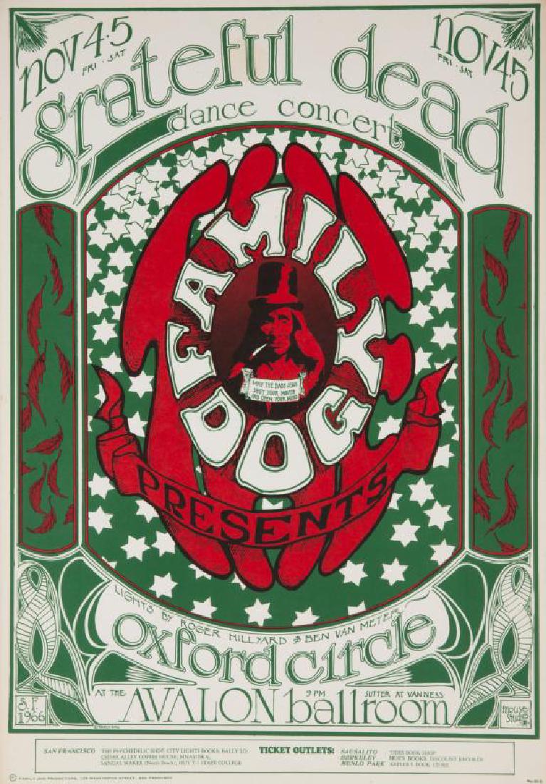 GRATEFUL DEAD / OXFORD CIRCLE CONCERT POSTER (FAMILY (1 of 1)