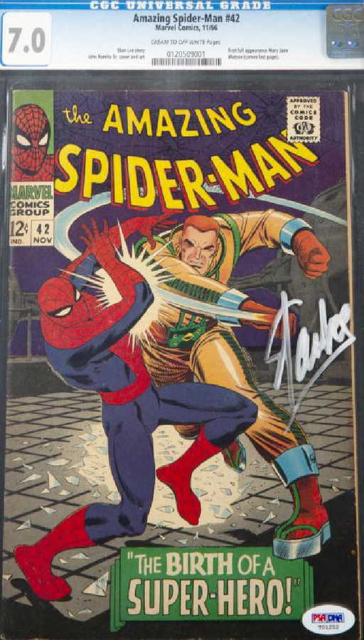 STAN LEE SIGNED THE AMAZING SPIDERMAN 42 STAN LEE SIGNED THE