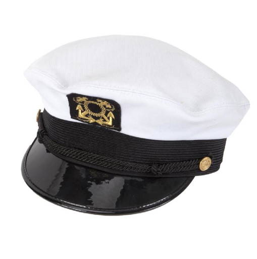 Hugh Hefner White Captain's Hat And Book