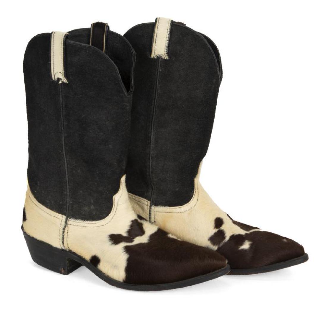 BURT REYNOLDS COWHIDE COWBOY BOOTS: PROVENANCE From the Estate of Burt Reynolds; Burt Reynolds
