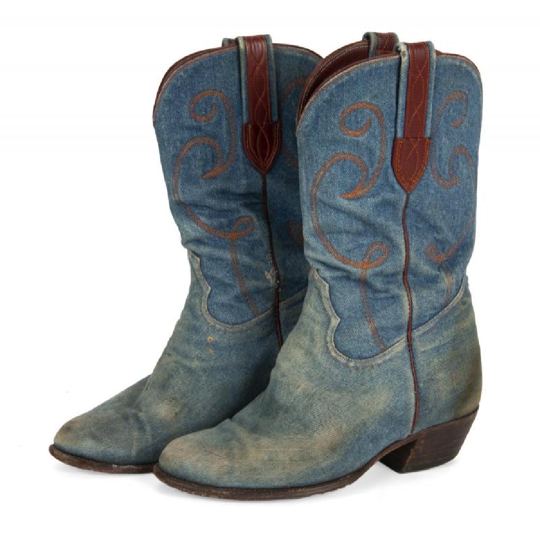denim cowboy boots