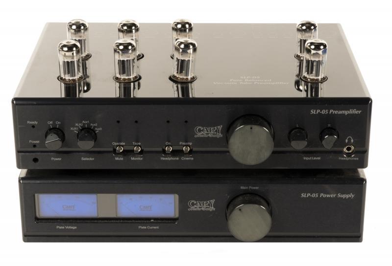 WALTER BECKER CARY PREAMP AND POWER SUPPLY: A Cary SLP-05 stereo preamplifier and power supply, serial number 280499. 10 1/2 by 17 by 13 inches PROVENANCE From the Estate of Walter Becker Walter Becker