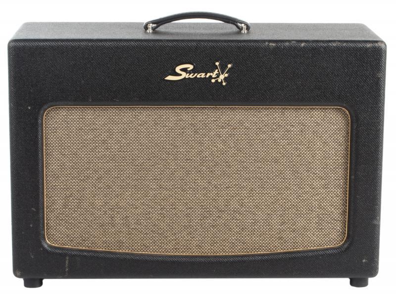 WALTER BECKER SWART SPEAKER CABINET: A Swart 2x12 speaker cabinet. 19 1/2 by 29 1/2 by 11 inches PROVENANCE From the Estate of Walter Becker Walter Becker