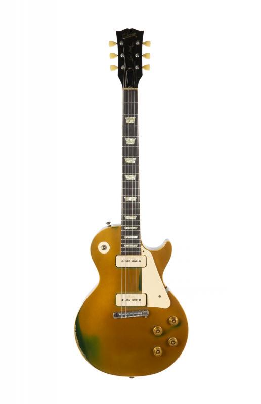WALTER BECKER 1971 GIBSON LES PAUL '58 STANDARD: A 1971 Gibson Les Paul ‘58 Standard guitar which, despite its name, is a reissue of the 1954/56 Les Paul. White molded pickup covers and a wraparound bridge. Headstock impressed with serial number 6