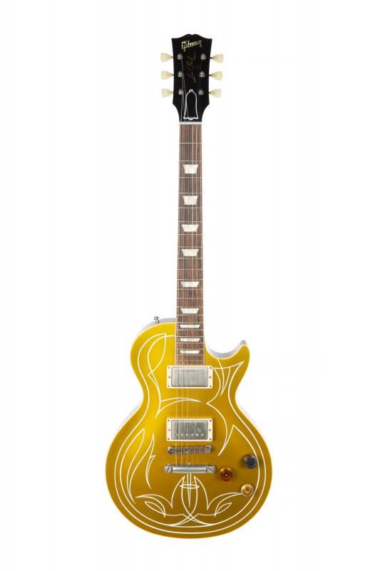 WALTER BECKER GIBSON CUSTOM SHOP VOS LES PAUL: A limited edition Gibson Custom Shop Billy F. Gibbons Goldtop VOS guitar. One of only 150 of the VOS finished reproductions of Gibbons’ 1957 Les Paul, featuring the ZZ Top guitarist’s personally d