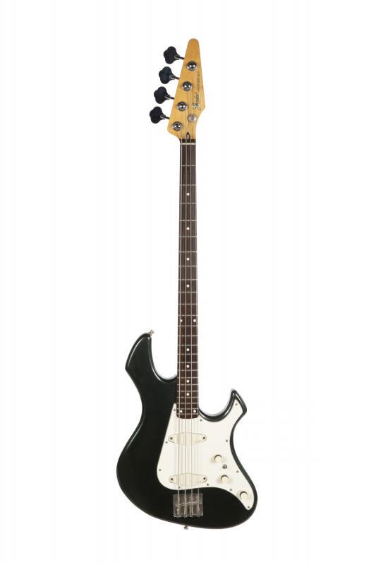 WALTER BECKER 1985 FENDER PERFORMER BASS: A 1985 Fender Performer Bass finished in Gunmetal Blue Metallic and fitted with a maple neck, rosewood fretboard and a pair of single coil pickups. Serial number E605664. Accompanied by the original f