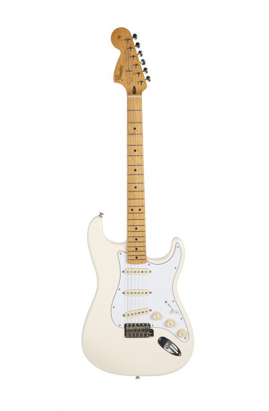 WALTER BECKER FENDER JIMI HENDRIX STRATOCASTER: A Fender Jimi Hendrix Stratocaster electric guitar. An homage to Hendrix’ “flipped over” strat with reversed 60s-style headstock. Serial number MX15639767. Accompanied by a gig bag. PROVENANCE F