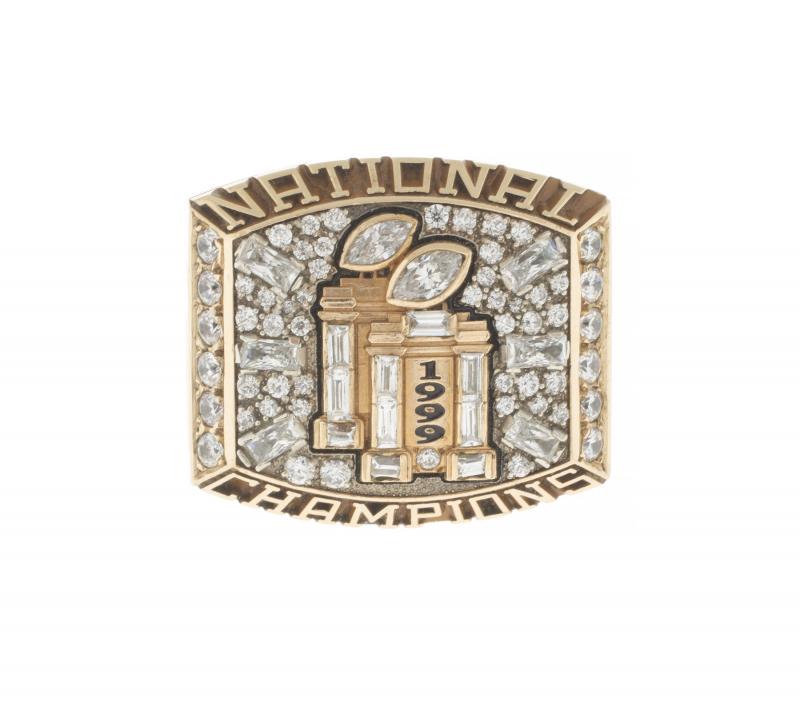 FLORIDA STATE SEMINOLES NATIONAL CHAMPIONSHIP RING: A 10K ring presented to Lemar Parrish during the 1999 season. A three-year running back and kick returner at Florida State, Parrish played in three games for the Seminoles during his freshman season i