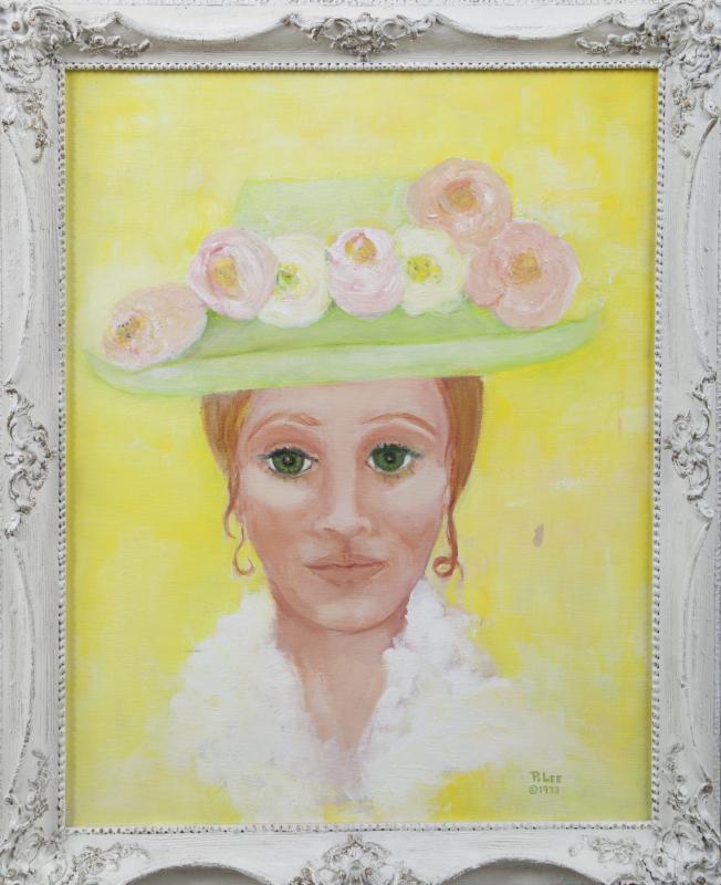 PEGGY LEE ORIGINAL PAINTING •: An oil on canvas portrait by Peggy Lee titled "Gaby." Signed and dated to the lower right "1973." This is the original painting that was reproduced as part of a limited edition set of prints by The Fr