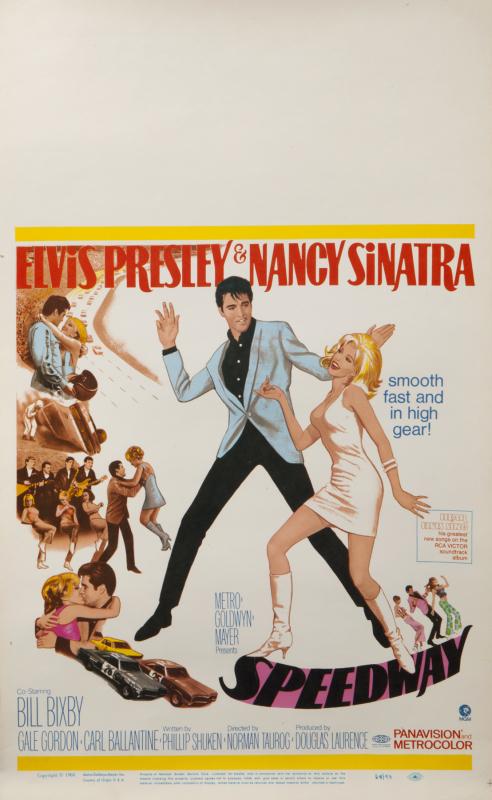 ELVIS PRESLEY POSTERS: A group of 15 original posters for Elvis Presley films for Speedway, This Is Elvis, Kissing Cousins, Viva Las Vegas, It Happened at the World's Fair, King Creole, Change of Habit, Paradise - Hawaiian 