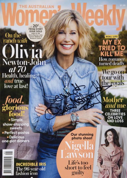 OLIVIA NEWTONJOHN BOOK COVER SHIRT AND SIGNED BOOK AND Nov 02, 2019