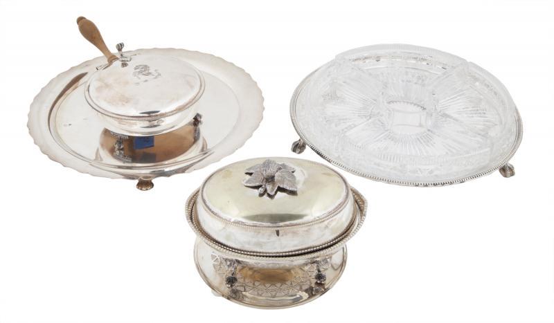 SINATRA GROUP OF FOOTED SILVER-PLATE TABLEWARE (1 of 2)