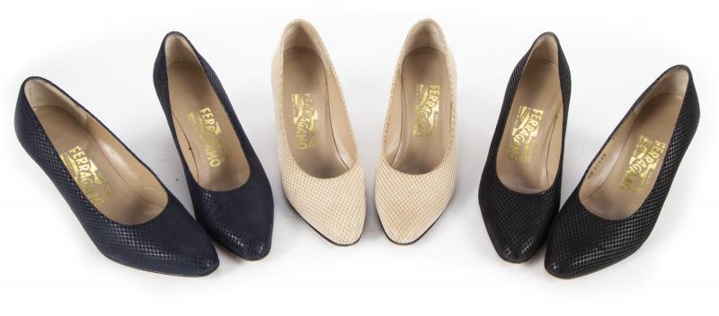SINATRA SALVATORE FERRAGAMO THREE PAIRS OF LADIES PUMPS (1 of 2)