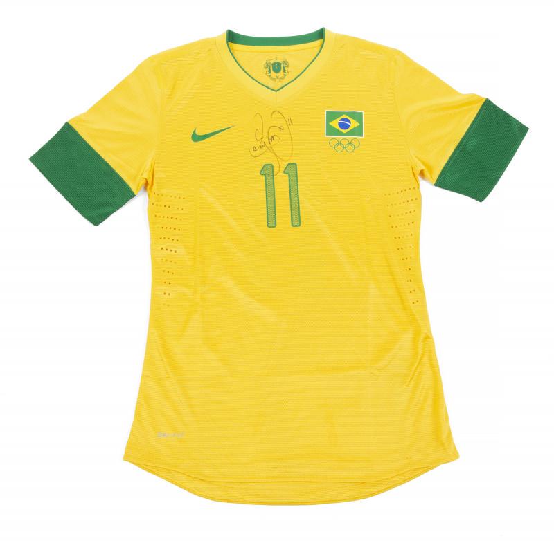 NEYMAR 2012 OLYMPIC GAMES SIGNED AND MATCH WORN JERSEY (1 of 5)