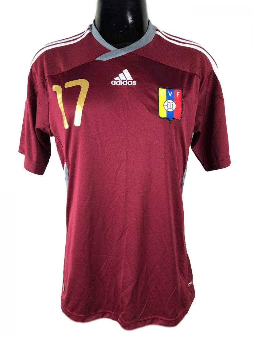 DANIEL ARISMENDI VENEZUELA 2011 COPA AMERICA GAME: An Adidas brand jersey issued to Daniel Arismendi for the Venezuelan Football Federation match against Brazilian Football Confederation in the Copa America 2011 on July 3. Size M. Sports