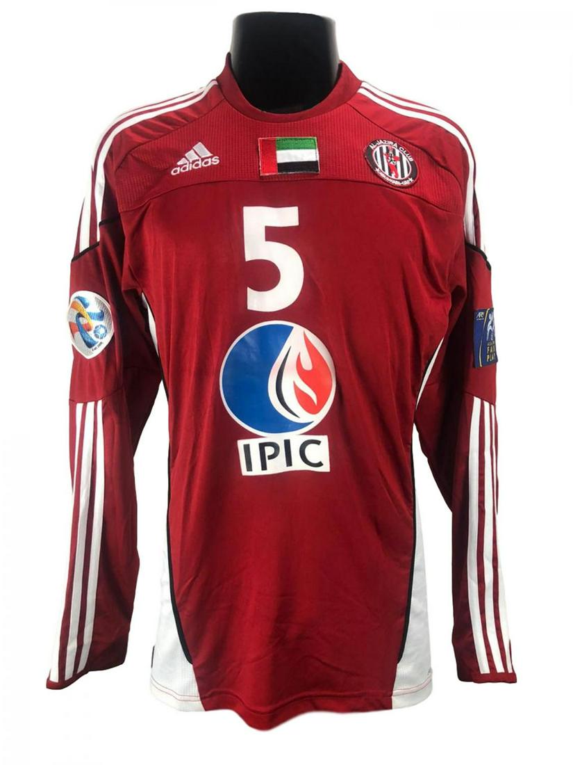 A. JUMAA AL-JAZIRA GAME WORN JERSEY AFC CHAMPIONS: A. Jumaa jersey nº 5 worn with Al-Jazira Sports & Culture Club, in the AFC Champions League 2011. Adidas Brand, Formotion model, size M. Sports