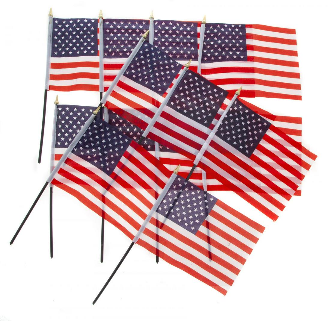 BEYONCÉ "MOVE YOUR BODY" VIDEO USED AMERICAN FLAGS: A group of 13 handheld American flags used by Beyoncé and her dance crew on her instructional “Move Your Body” video. The video was created in 2011 in conjunction with Michelle Obama&