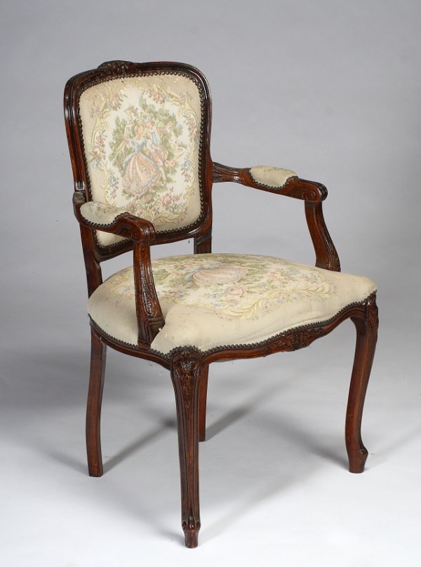PAIR OF MODERN ROCOCO STYLE ARMCHAIRS